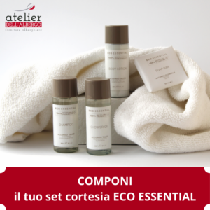 prodotti cortesia piccole quantità per B&B e Airbnb linea eco essential
