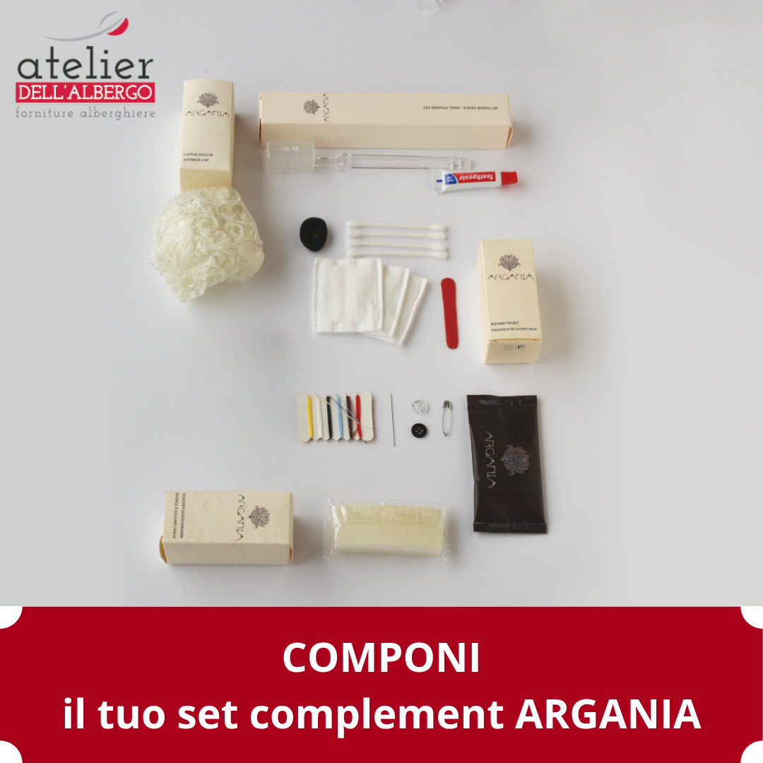 argania-set-cortesia-piccole-quantita | Atelier dell'albergo