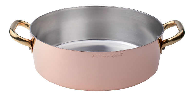RAME2mm Casseruola bassa 2 maniglie ø20cm