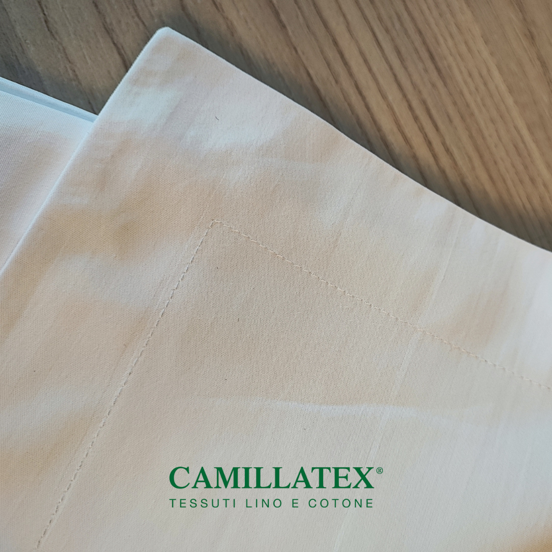 Coppia di federe 4 volani cuciti Parcalle 52x80cm