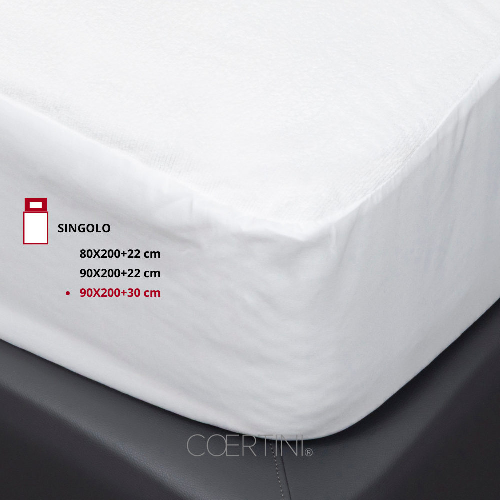 BOSTON Coprimaterasso impermeabile SINGOLO 90+30