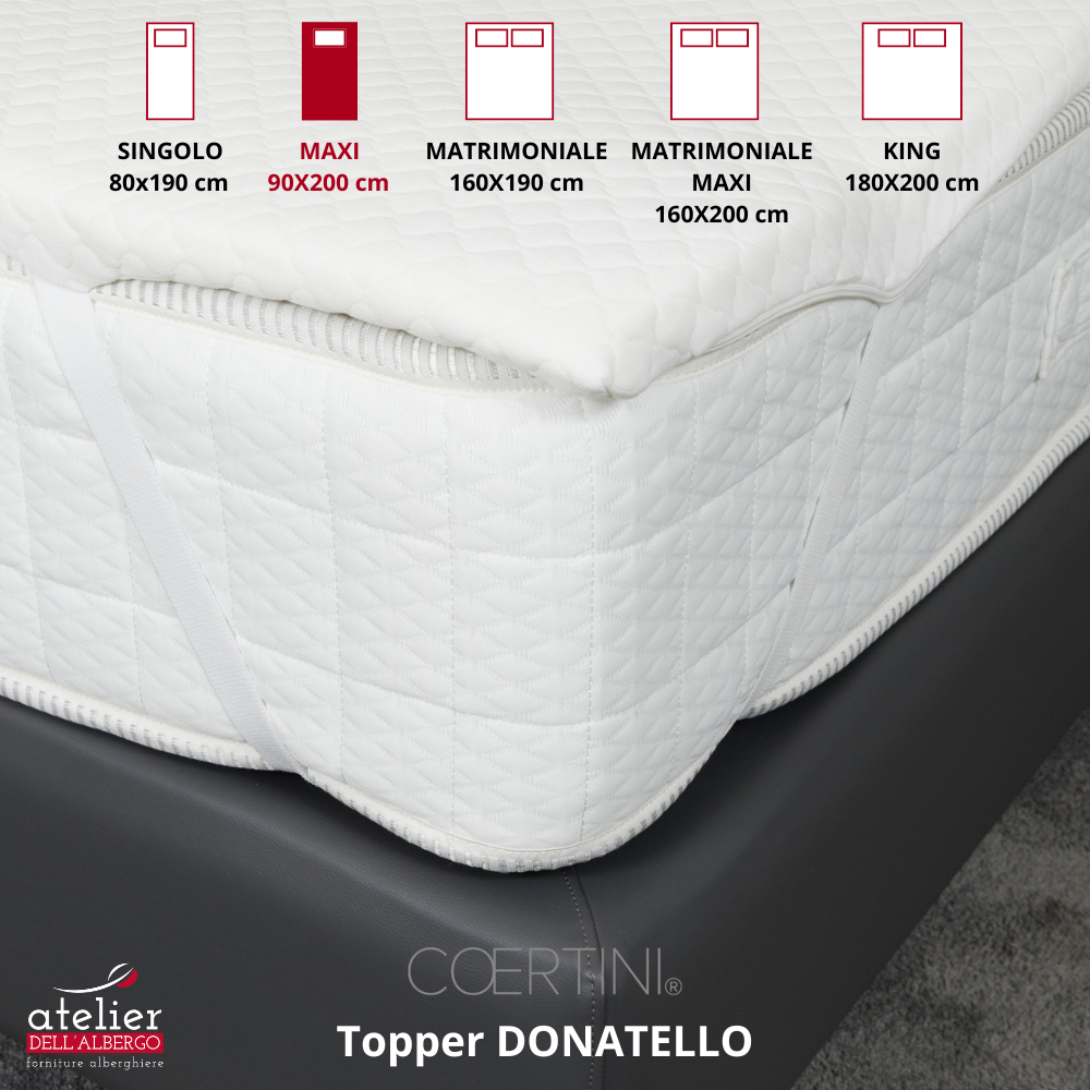 DONATELLO Topper memory singolo 90x200