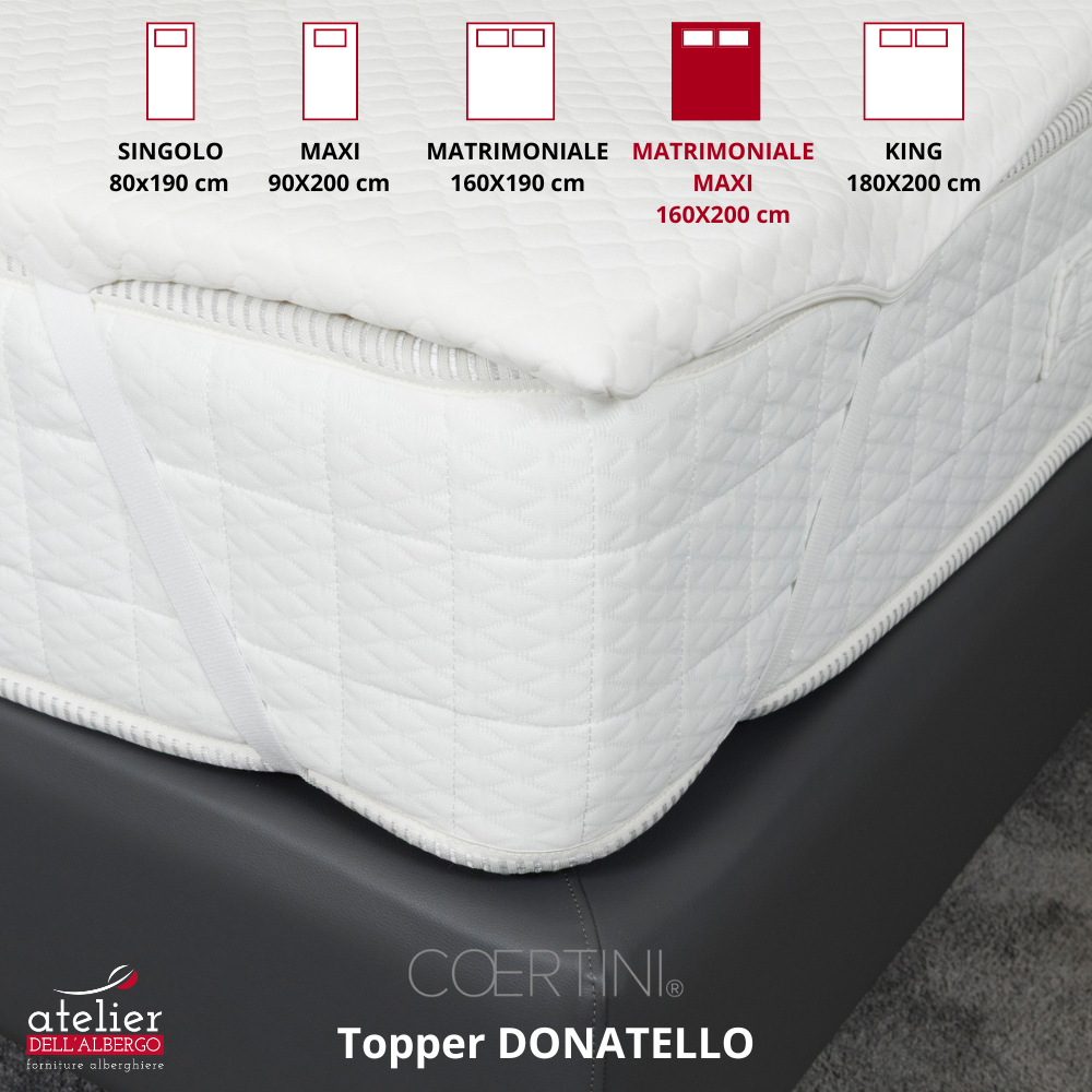 DONATELLO Topper memory matrimoniale 160x200