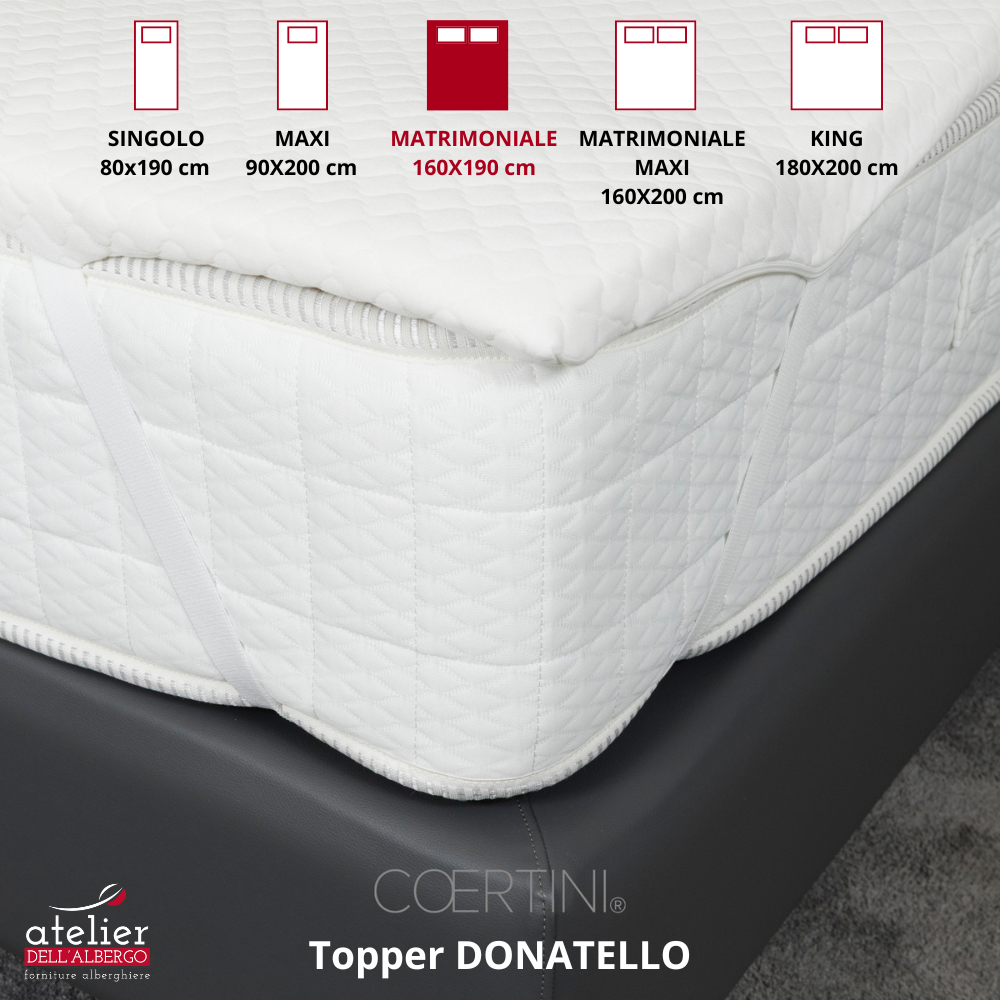 DONATELLO Topper memory matrimoniale 160x190