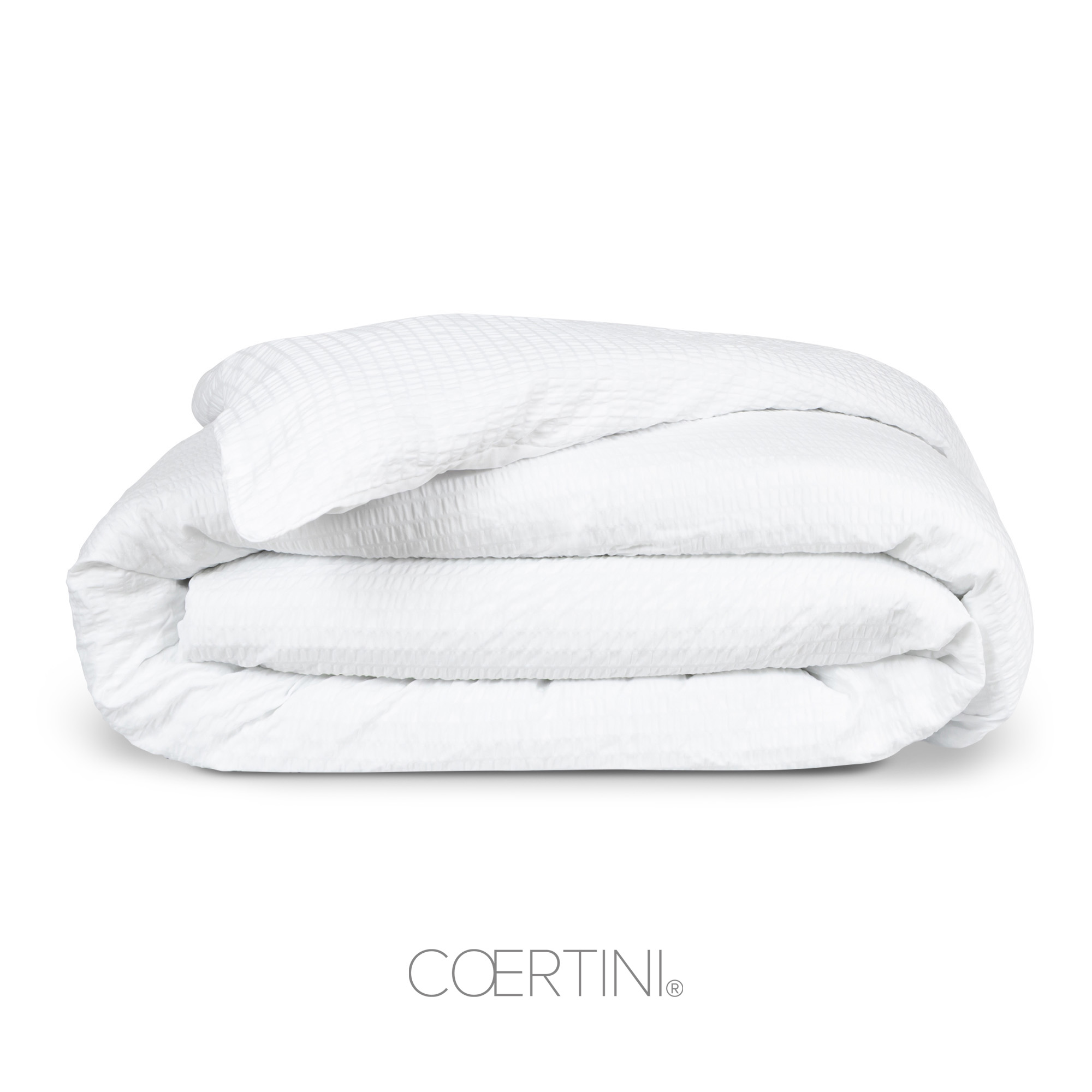 SEERSUCKER Copripiumino king BIANCO