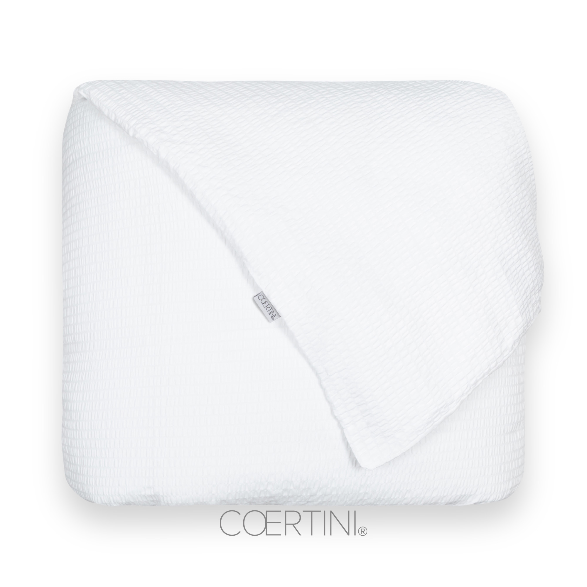 SEERSUCKER Copripiumino king BIANCO