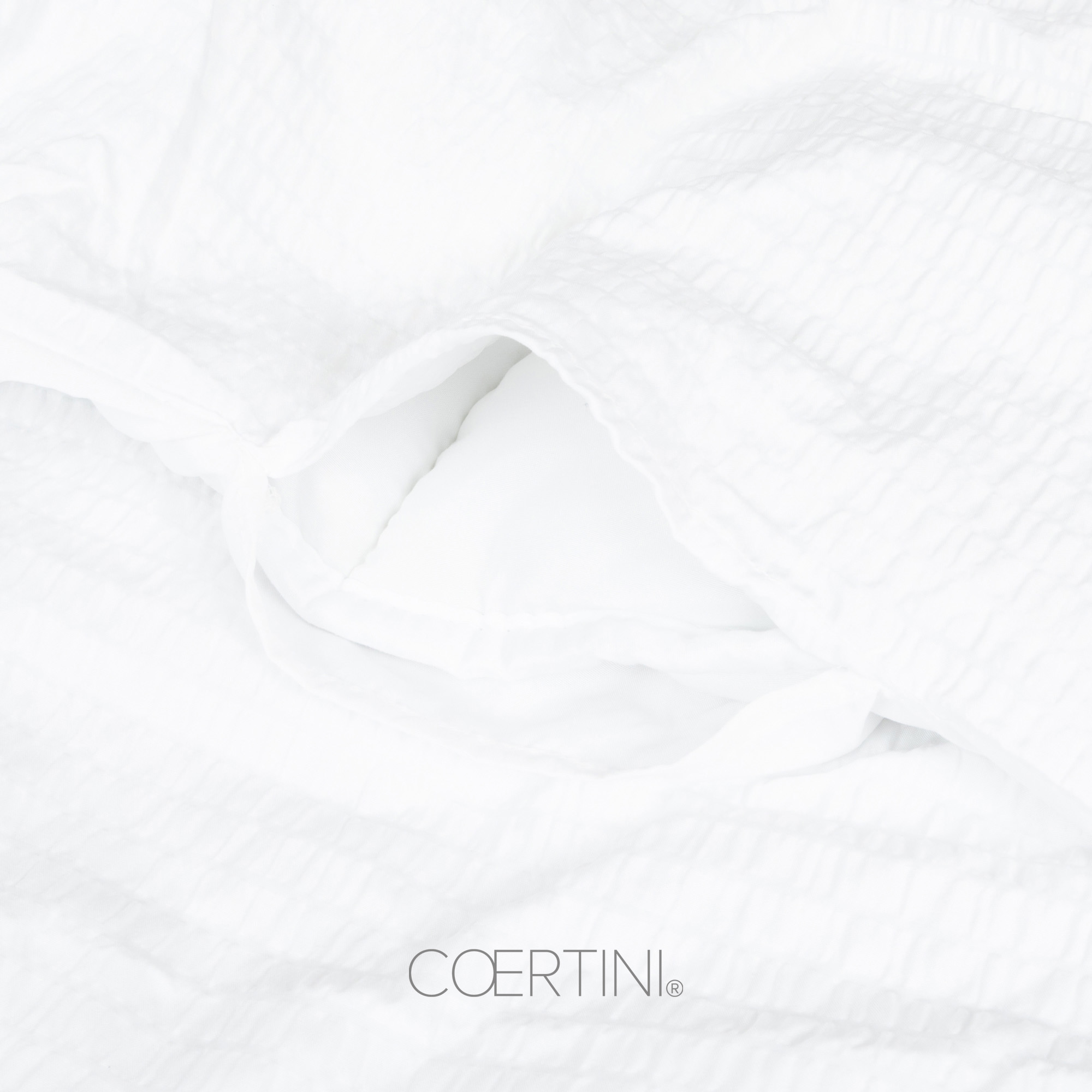 SEERSUCKER Copripiumino king BIANCO