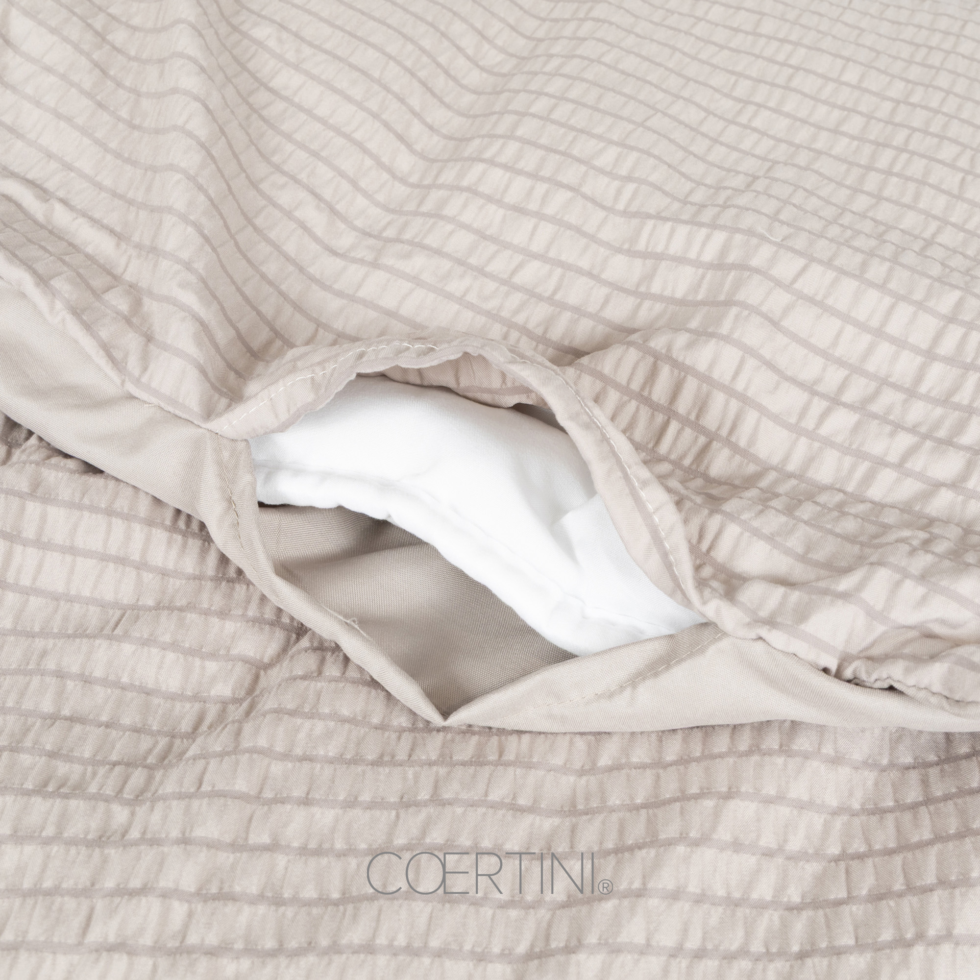 SEERSUCKER Copripiumino singolo TORTORA