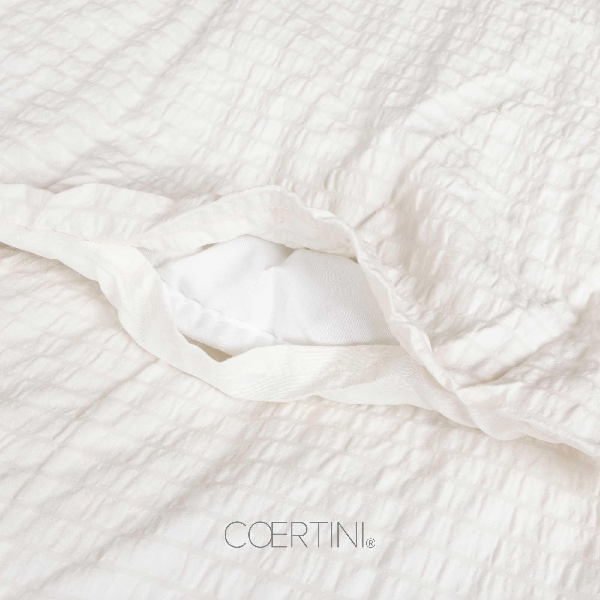 SEERSUCKER Copripiumino singolo CREMA