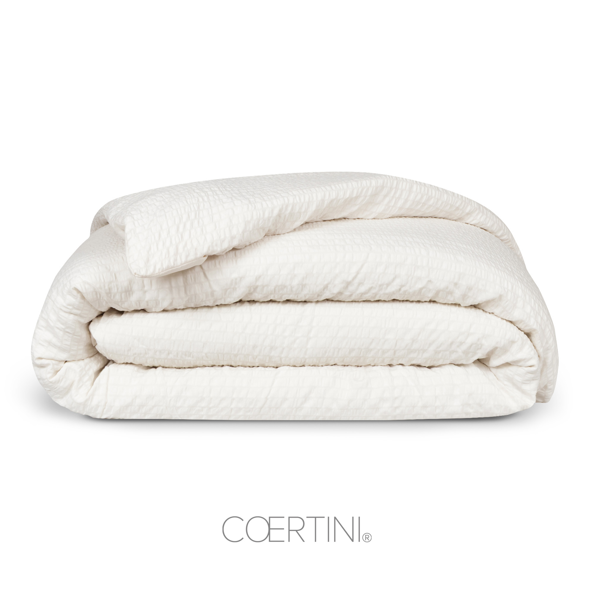 SEERSUCKER Copripiumino king CREMA