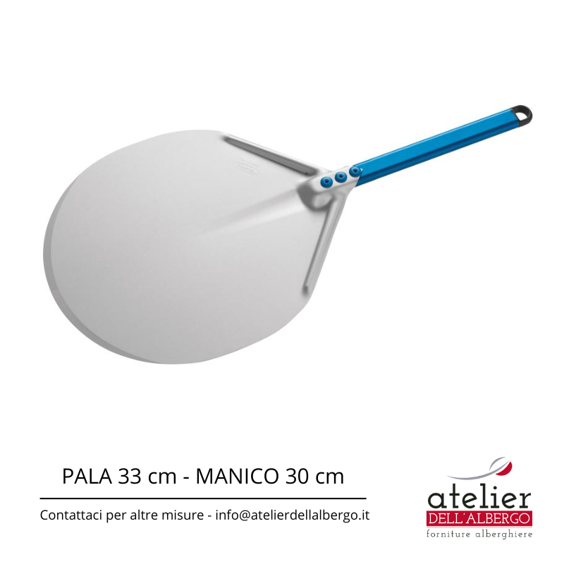 AZZURRA Pala pizza tonda m. corto 33-30 cm