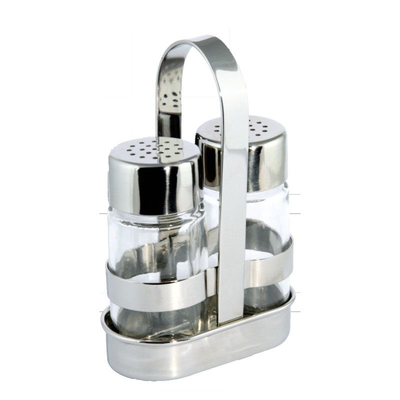 Stand sale e pepe in acciaio inox 4x7,5cm