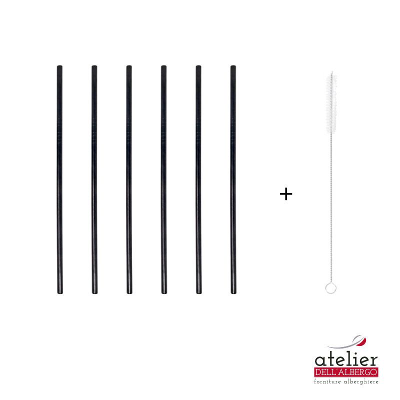 Cannucce DRITTE Inox 6pz ILSA Nero