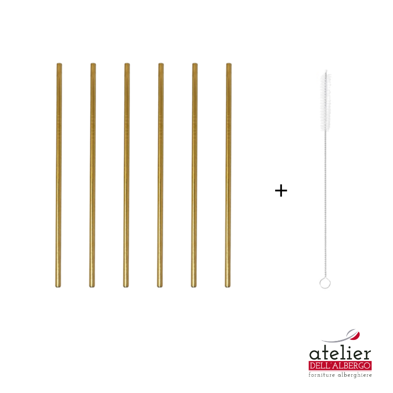 Cannucce DRITTE Inox 6pz ILSA Oro