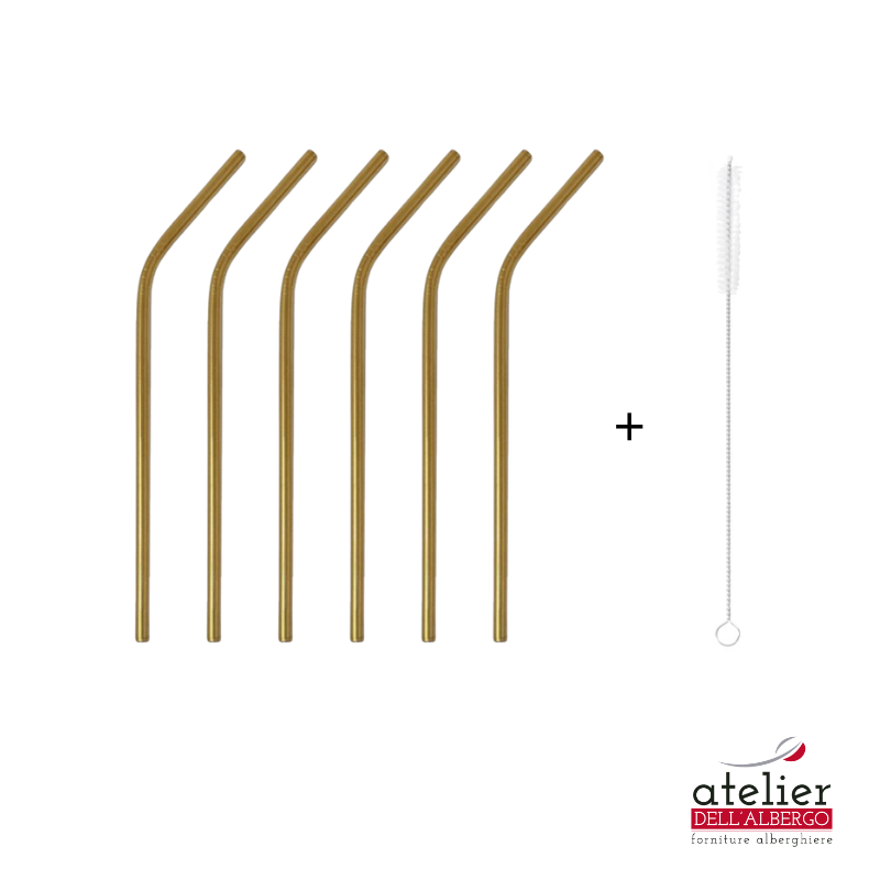 Cannucce CURVE Inox 6pz ILSA Oro