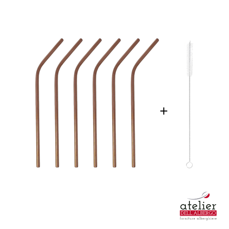 Cannucce CURVE Inox 6pz ILSA Rame