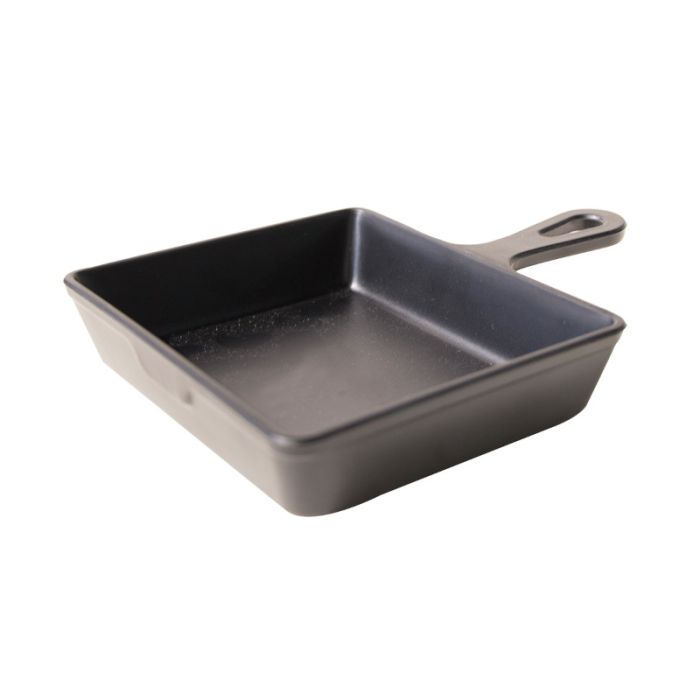 LITTLE CHEF Mini padella quadra nera 12,5x12,5 h3