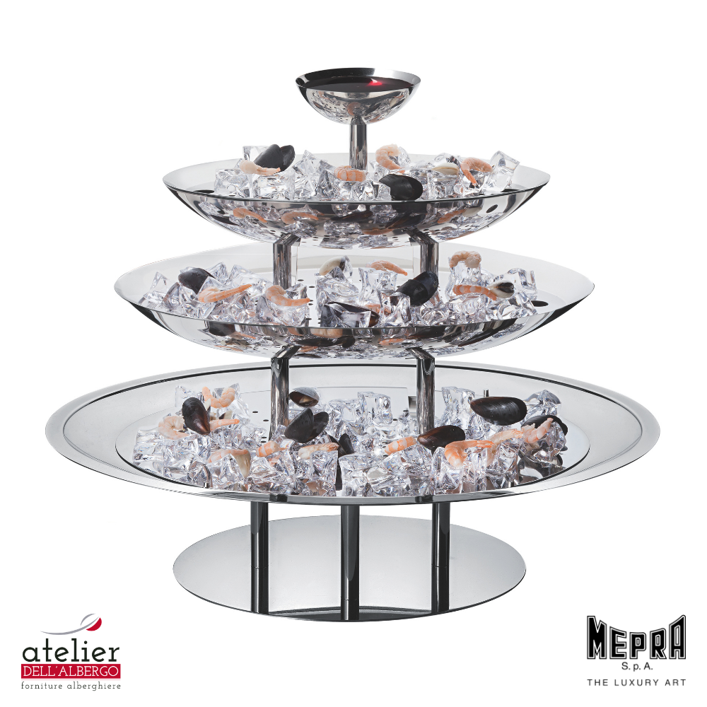 PLATEAU ROYAL per pesce crudo ovale alzata 4 piani