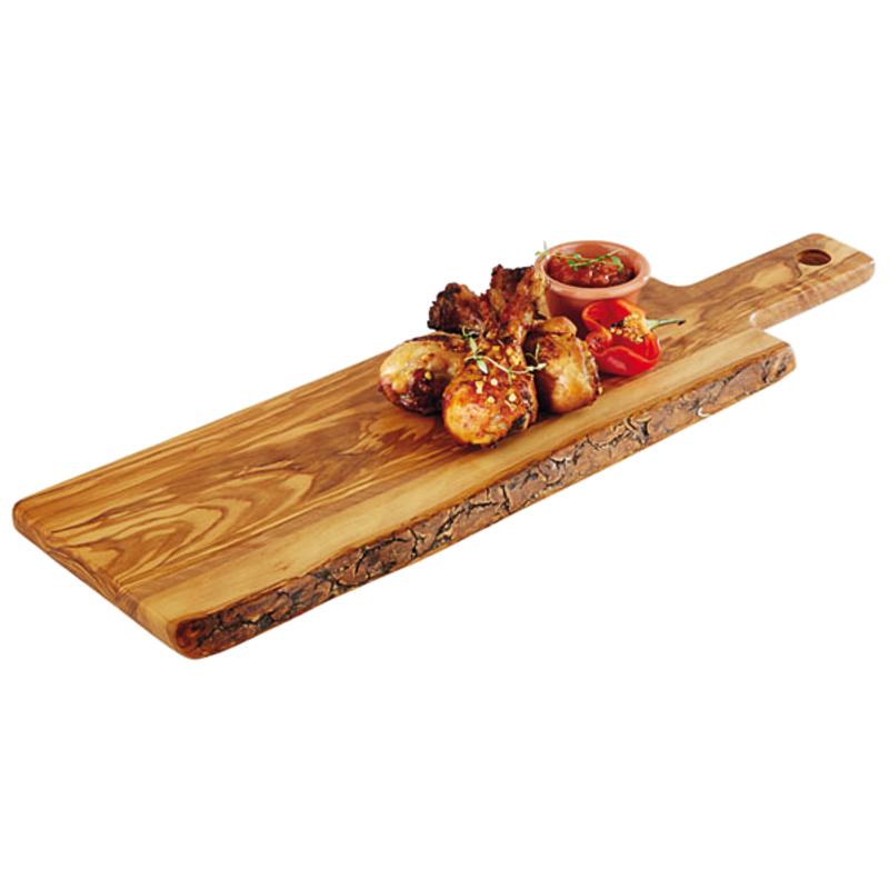 Tagliere legno ulivo con manico 44x20