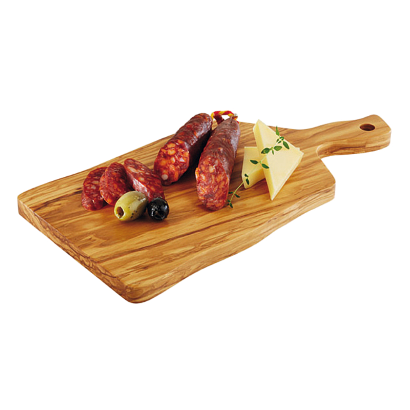 Tagliere legno ulivo con manico 25x16