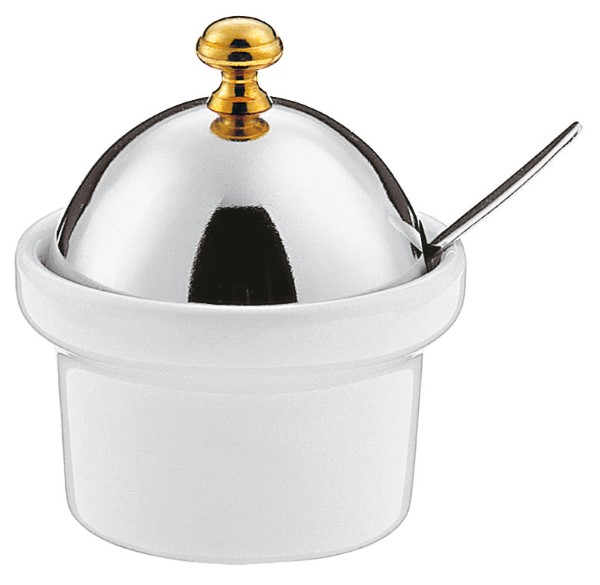 Senapiera Porcellana Cm 7 Cloche Inox, Pomolo Ot