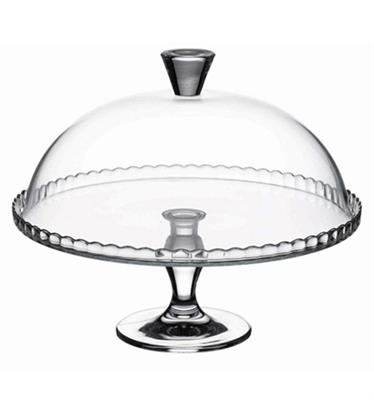 Piatto torta con campana vetro ø32 h26cm