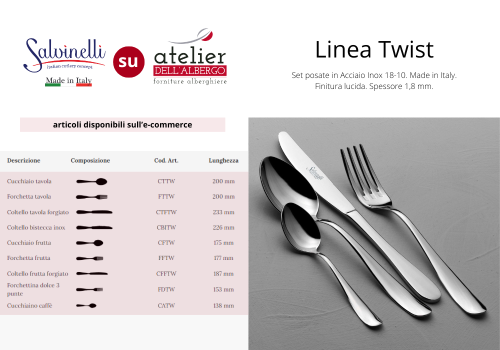 TWIST Cucchiaio frutta Inox Lucido