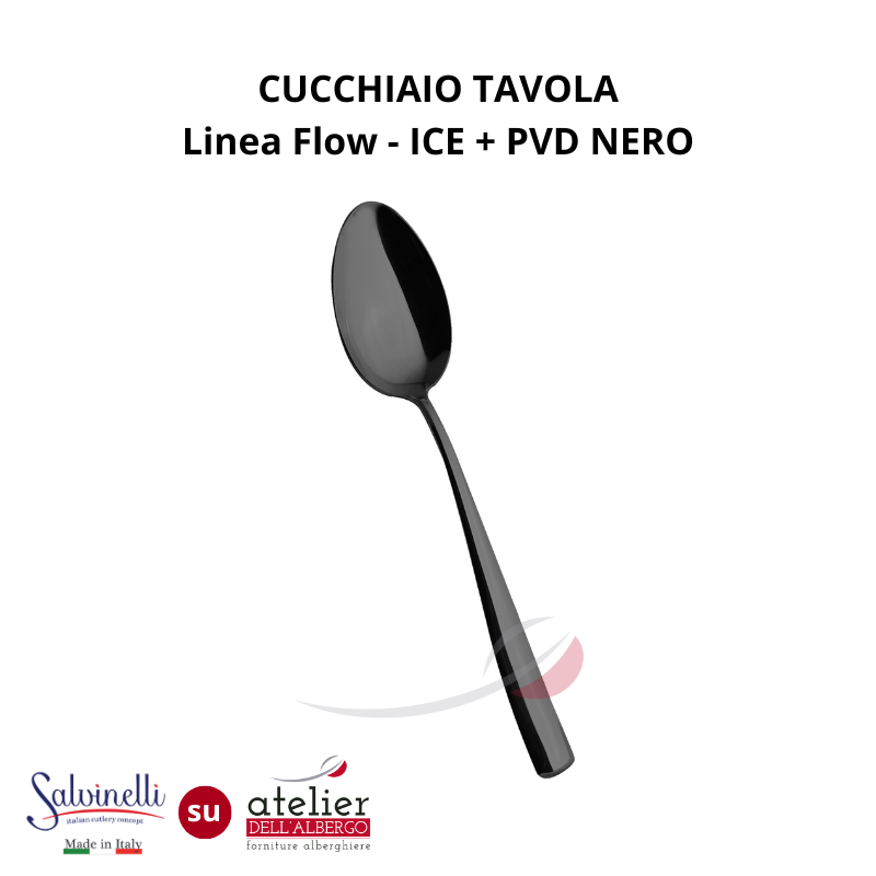 FLOW Cucchiaio tavola ICE+PVD NERO