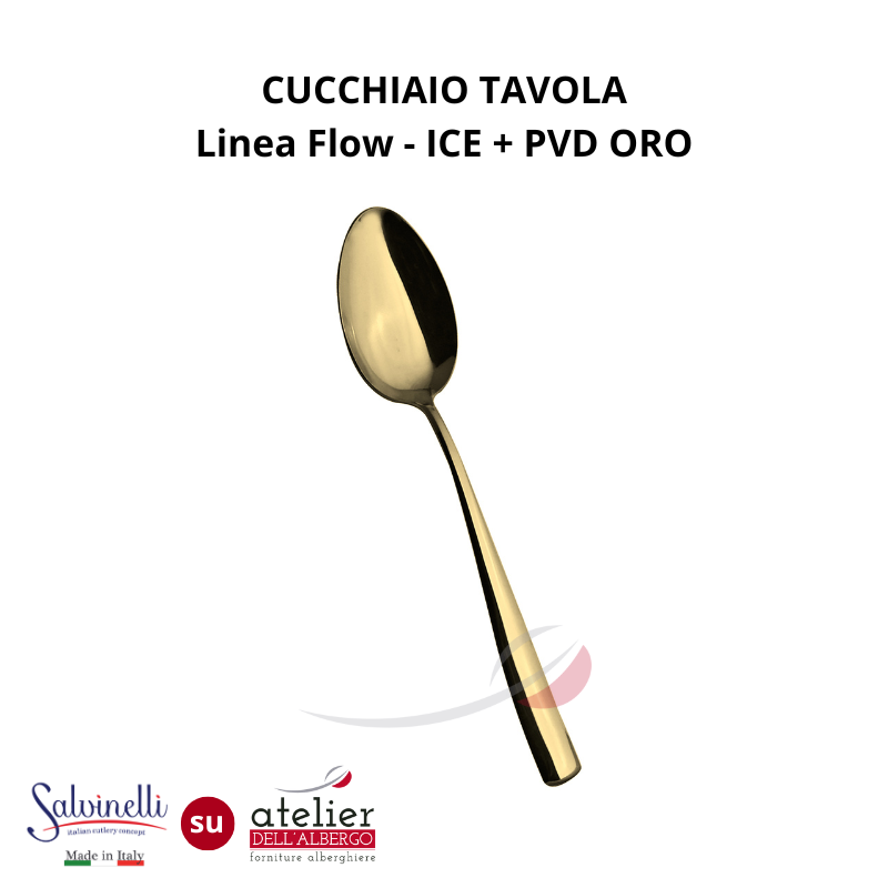 FLOW Cucchiaio tavola ICE+PVD ORO