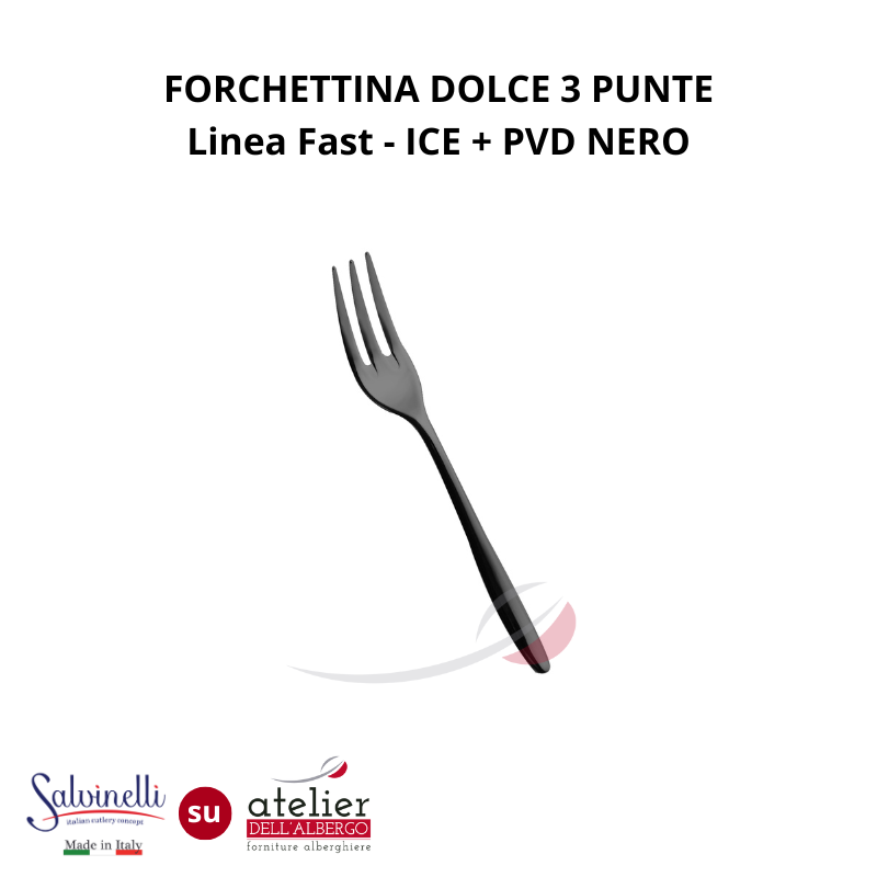 FAST Forchettina dolce 3 punte ICE+PVD NERO