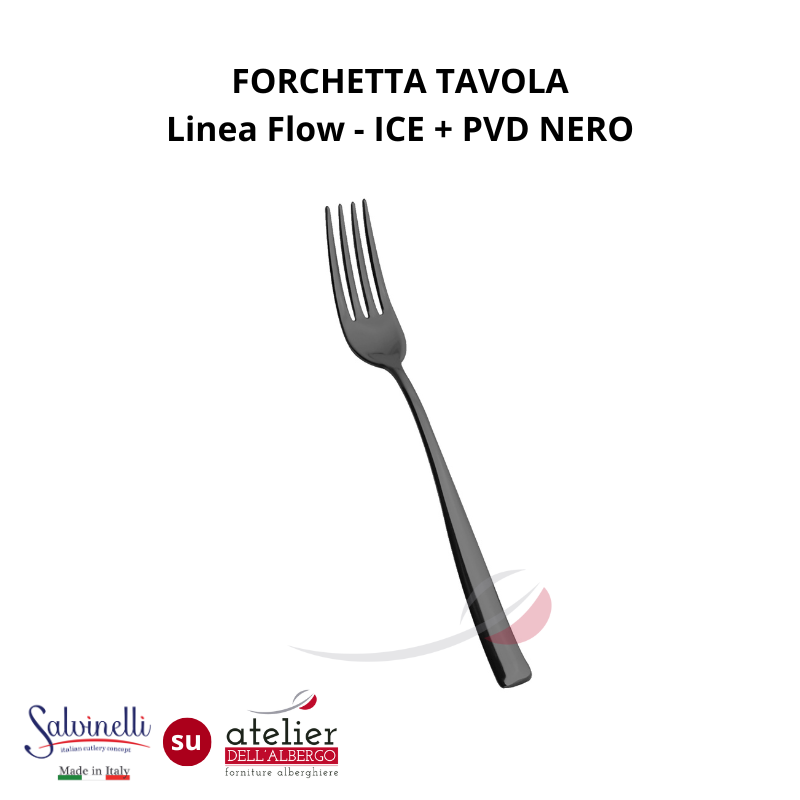 FLOW Forchetta tavola ICE+PVD NERO