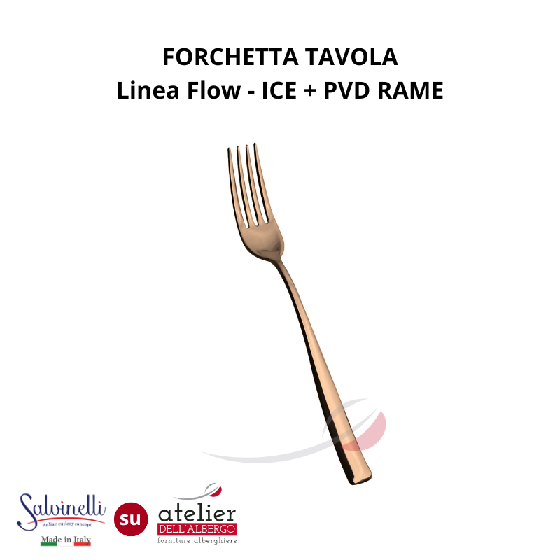 FLOW Forchetta tavola ICE+PVD RAME