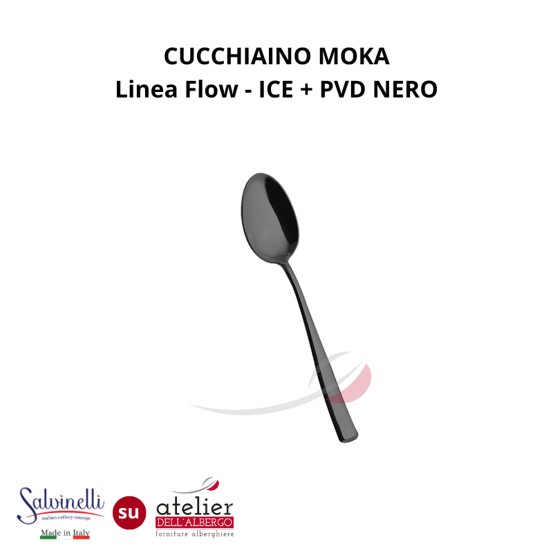 FLOW Cucchiaino moka ICE+PVD NERO