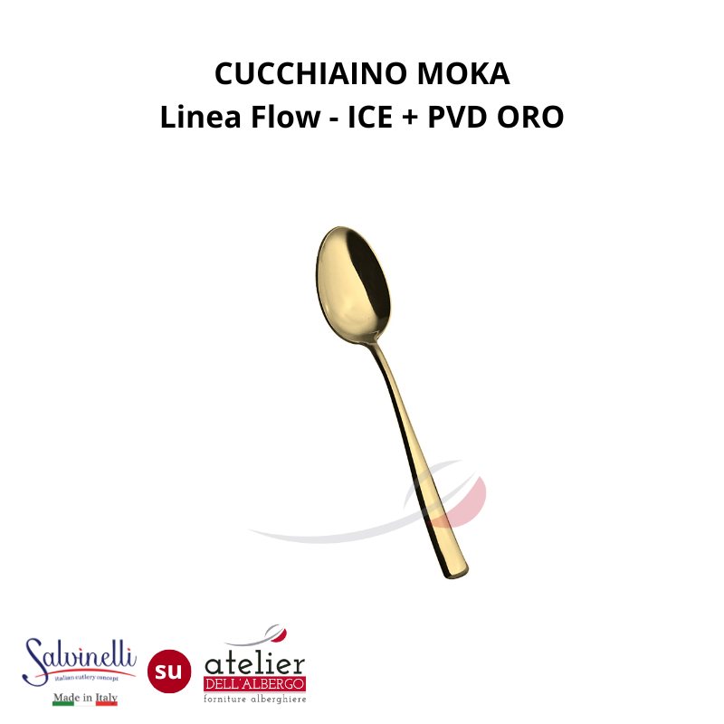 FLOW Cucchiaino moka ICE+PVD ORO