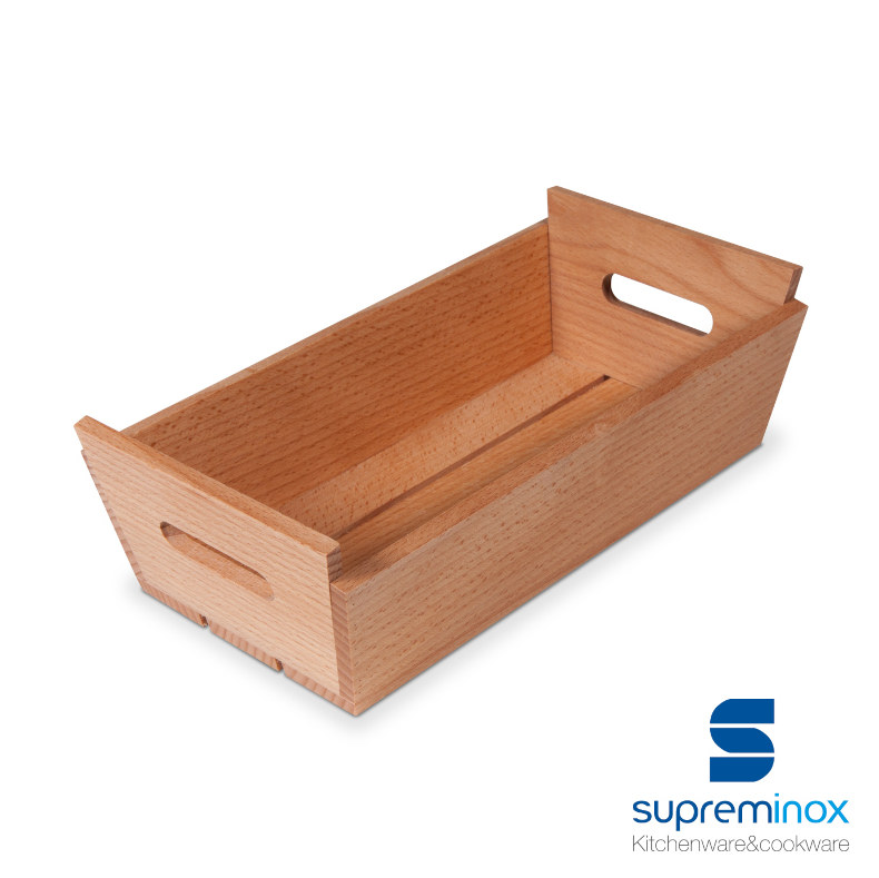 Mini cassetta rettangolare in legno 23x13cm