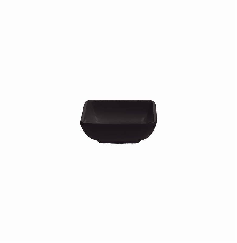 SHOW PLATE Piattino quadrato nero 7,3 cm