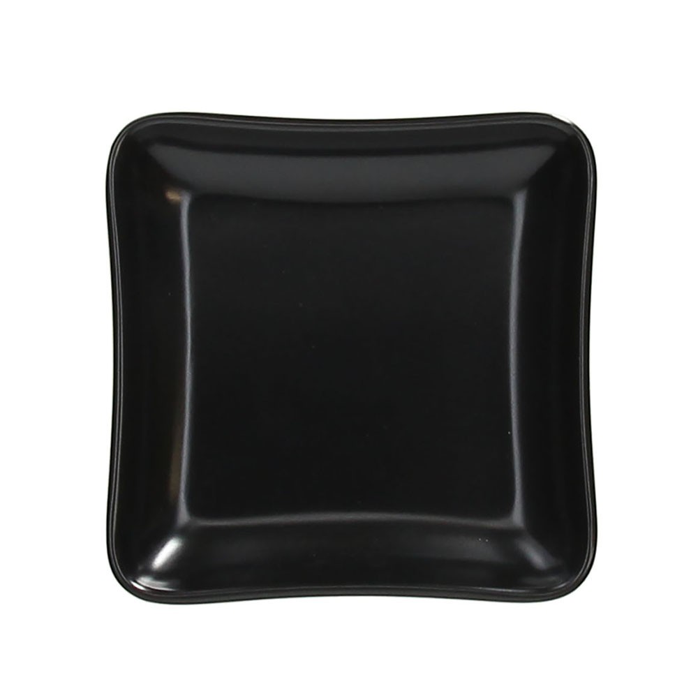 SHOW PLATE Piattino quadrato nero 10 cm