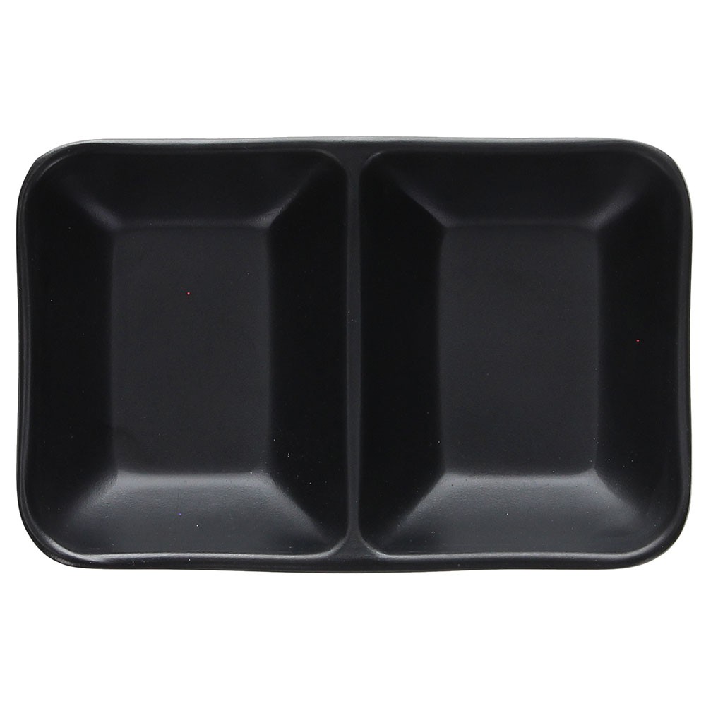 SHOW PLATE Piattino 2 scomparti nero 12,5 cm